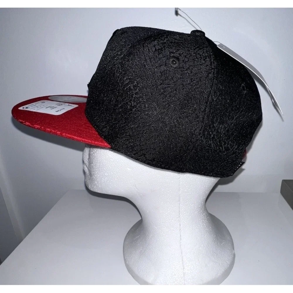 (12)Air JORDAN Metal JUMPMAN Kids 8-20 Black/Red Cap Hat Adjustable Snapback